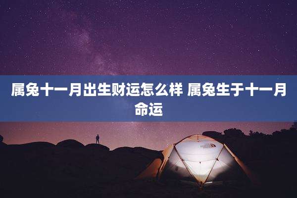 属兔十一月出生财运怎么样 属兔生于十一月命运