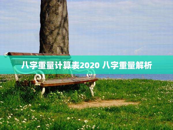 八字重量计算表2020 八字重量解析