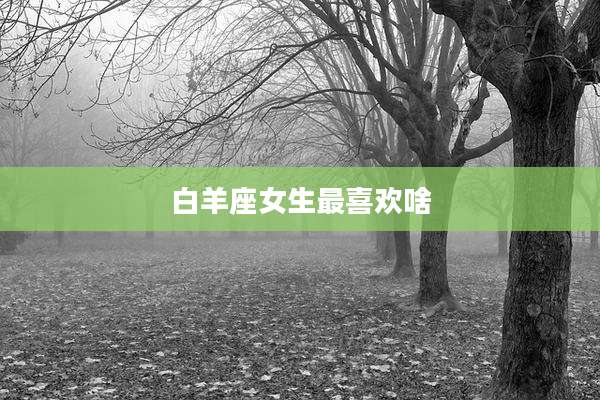 白羊座女生最喜欢啥