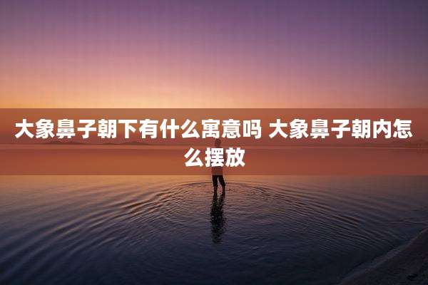 大象鼻子朝下有什么寓意吗 大象鼻子朝内怎么摆放