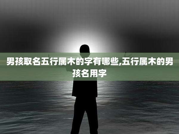 男孩取名五行属木的字有哪些,五行属木的男孩名用字