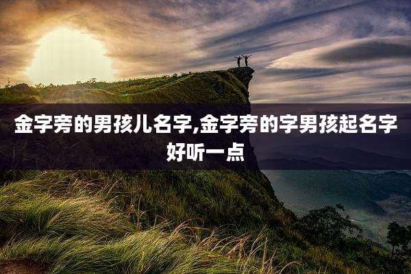 金字旁的男孩儿名字,金字旁的字男孩起名字好听一点
