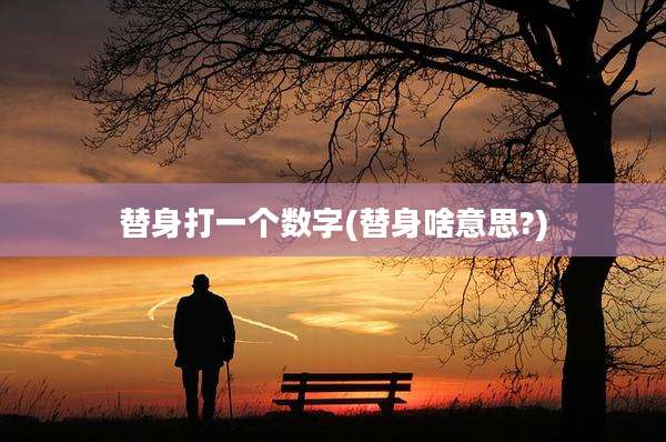 替身打一个数字(替身啥意思?)