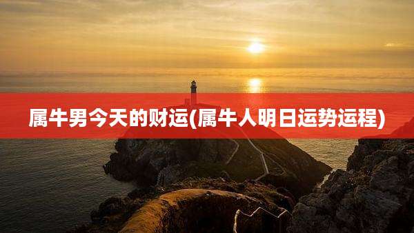 属牛男今天的财运(属牛人明日运势运程)