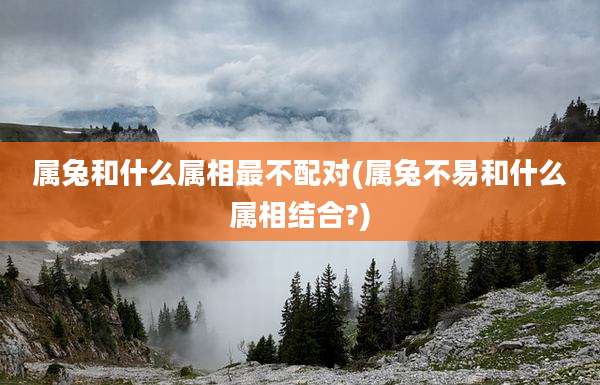 属兔和什么属相最不配对(属兔不易和什么属相结合?)