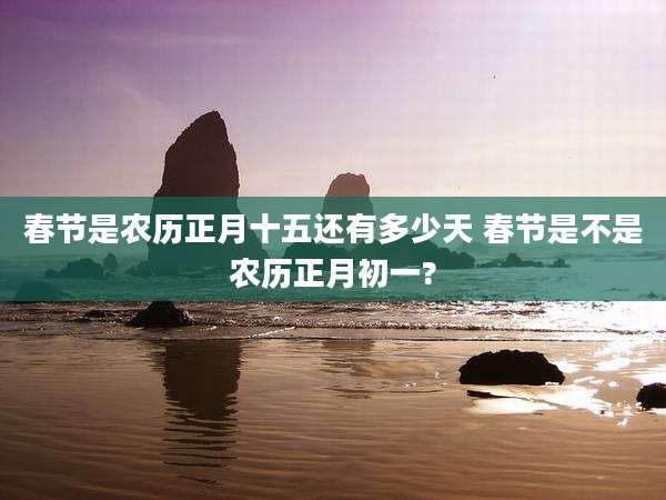 春节是农历正月十五还有多少天 春节是不是农历正月初一?