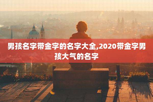 男孩名字带金字的名字大全,2020带金字男孩大气的名字