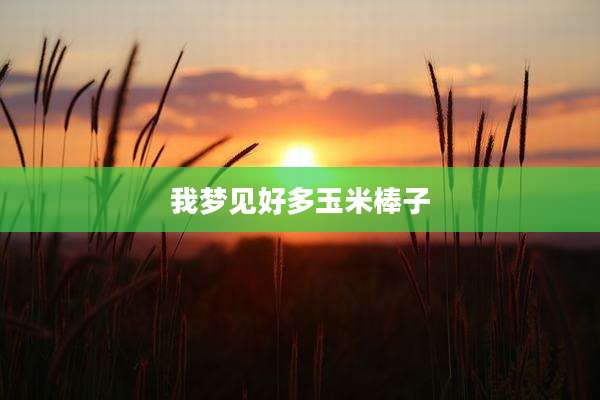 我梦见好多玉米棒子