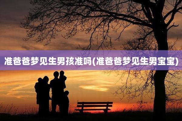 准爸爸梦见生男孩准吗(准爸爸梦见生男宝宝)