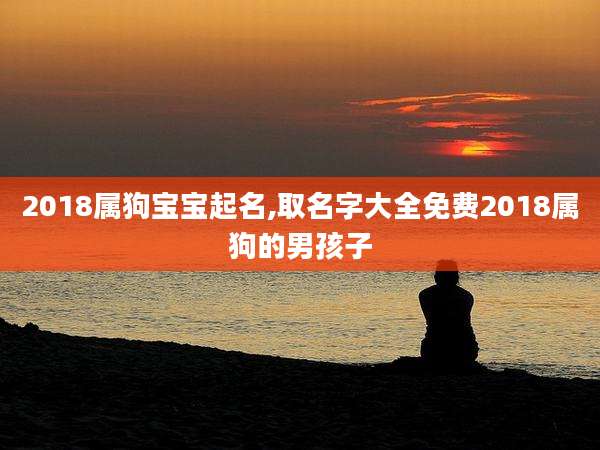 2018属狗宝宝起名,取名字大全免费2018属狗的男孩子