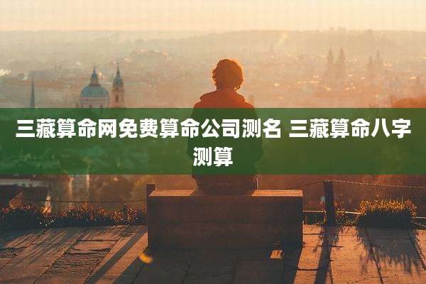 三藏算命网免费算命公司测名 三藏算命八字测算
