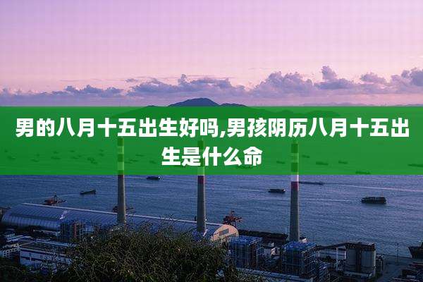 男的八月十五出生好吗,男孩阴历八月十五出生是什么命