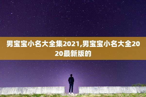 男宝宝小名大全集2021,男宝宝小名大全2020最新版的