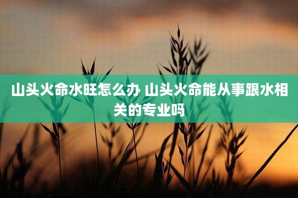 山头火命水旺怎么办 山头火命能从事跟水相关的专业吗