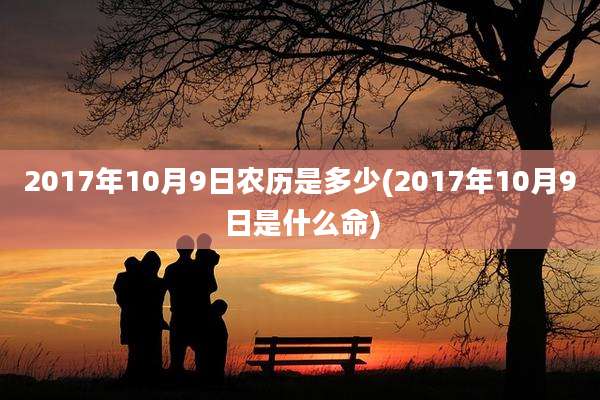 2017年10月9日农历是多少(2017年10月9日是什么命)