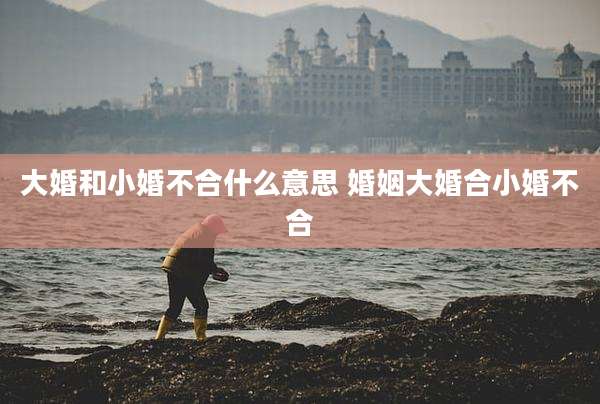 大婚和小婚不合什么意思 婚姻大婚合小婚不合
