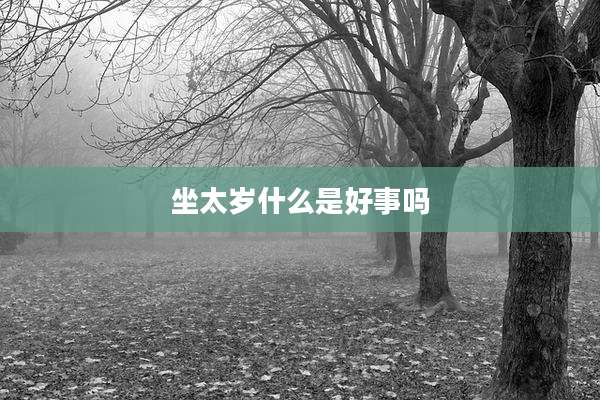 坐太岁什么是好事吗