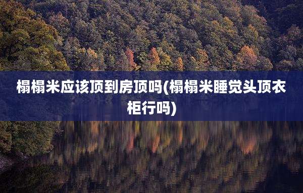 榻榻米应该顶到房顶吗(榻榻米睡觉头顶衣柜行吗)