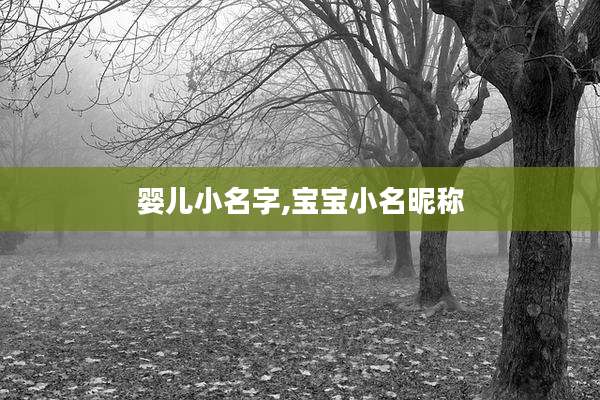 婴儿小名字,宝宝小名昵称