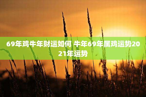 69年鸡牛年财运如何 牛年69年属鸡运势2021年运势