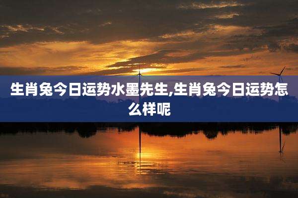 生肖兔今日运势水墨先生,生肖兔今日运势怎么样呢