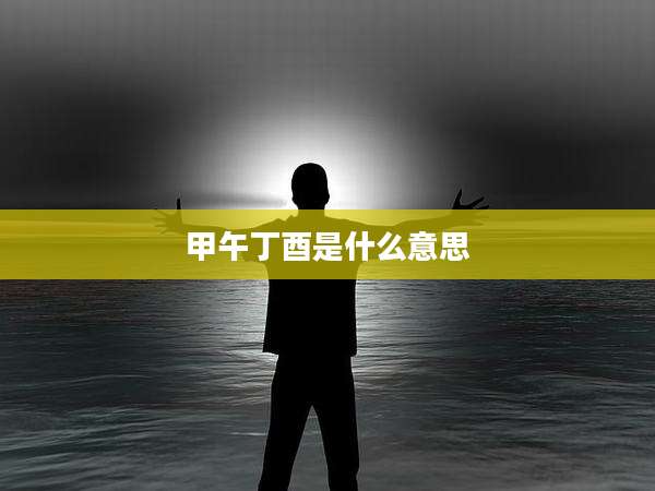 甲午丁酉是什么意思