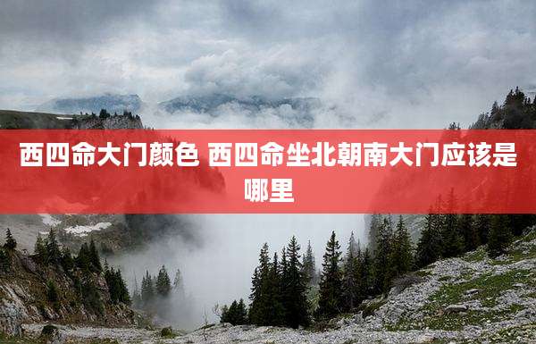 西四命大门颜色 西四命坐北朝南大门应该是哪里