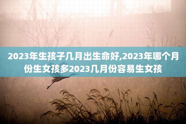 2023年生孩子几月出生命好,2023年哪个月份生女孩多2023几月份容易生女孩