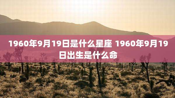 1960年9月19日是什么星座 1960年9月19日出生是什么命