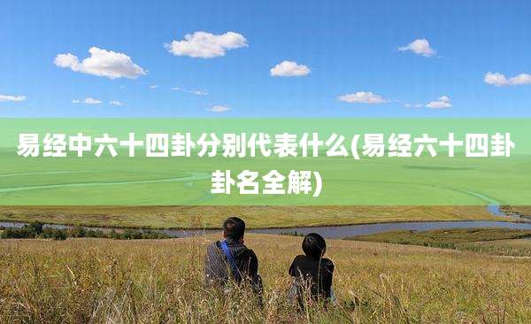 易经中六十四卦分别代表什么(易经六十四卦卦名全解)
