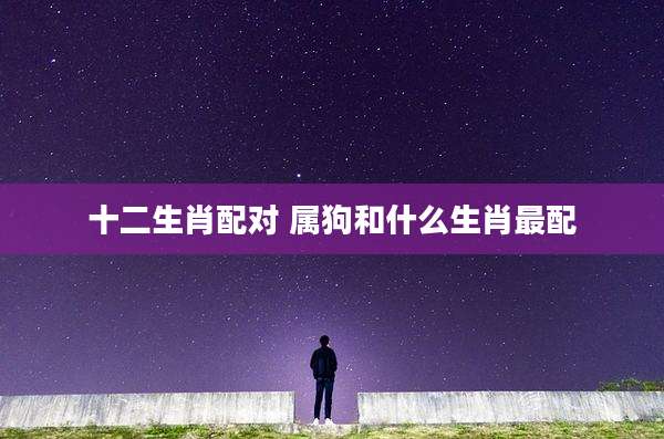 十二生肖配对 属狗和什么生肖最配