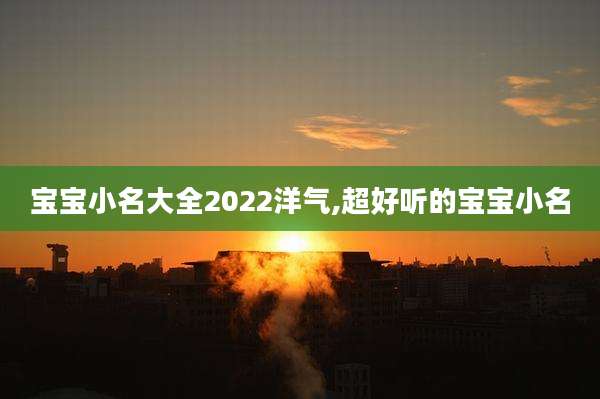 宝宝小名大全2022洋气,超好听的宝宝小名
