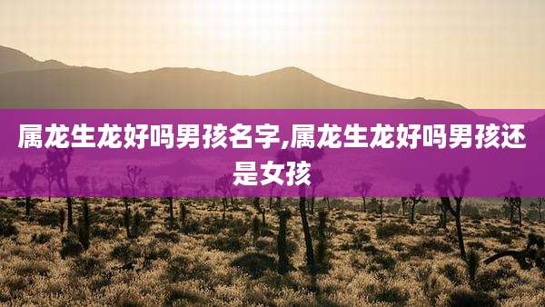 属龙生龙好吗男孩名字,属龙生龙好吗男孩还是女孩
