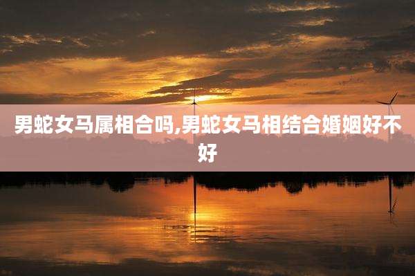 男蛇女马属相合吗,男蛇女马相结合婚姻好不好