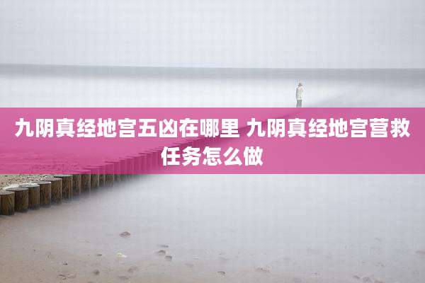 九阴真经地宫五凶在哪里 九阴真经地宫营救任务怎么做