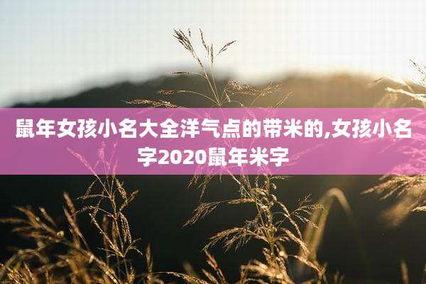 鼠年女孩小名大全洋气点的带米的,女孩小名字2020鼠年米字