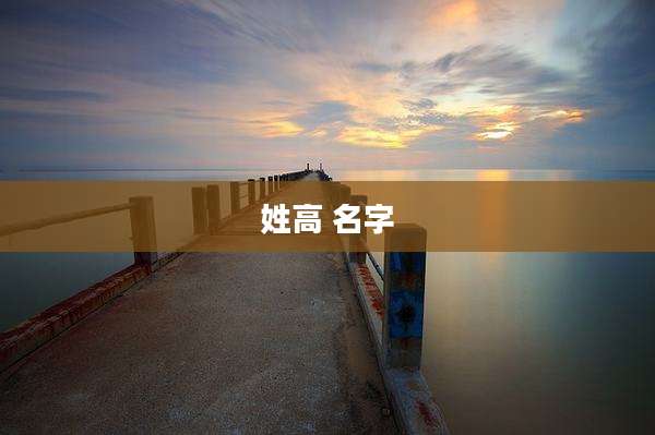 姓高 名字