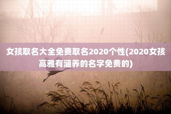 女孩取名大全免费取名2020个性(2020女孩高雅有涵养的名字免费的)