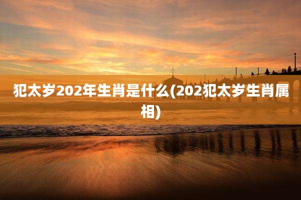 犯太岁202年生肖是什么(202犯太岁生肖属相)