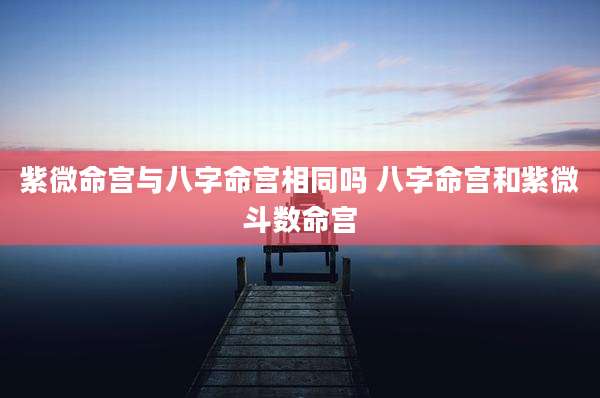 紫微命宫与八字命宫相同吗 八字命宫和紫微斗数命宫