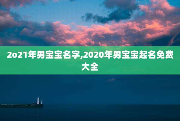 2o21年男宝宝名字,2020年男宝宝起名免费大全