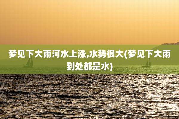 梦见下大雨河水上涨,水势很大(梦见下大雨到处都是水)