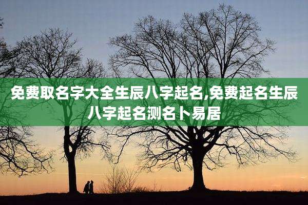 免费取名字大全生辰八字起名,免费起名生辰八字起名测名卜易居