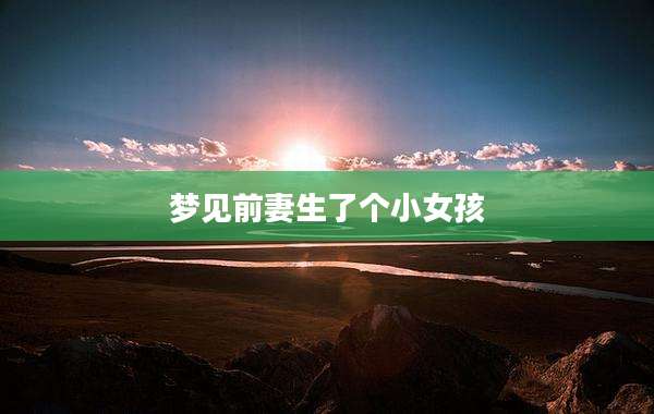 梦见前妻生了个小女孩