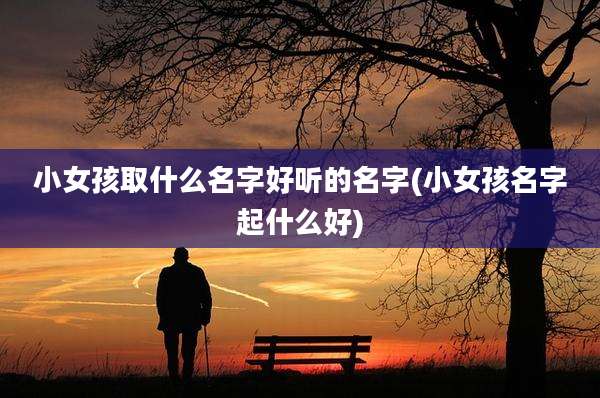 小女孩取什么名字好听的名字(小女孩名字起什么好)