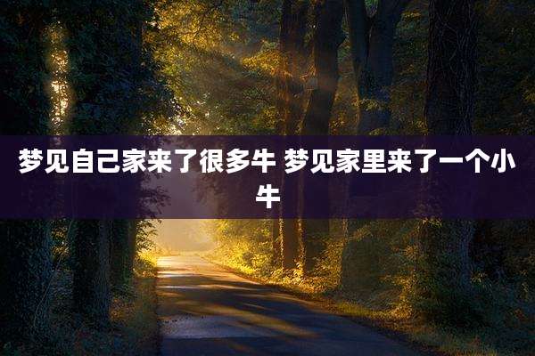 梦见自己家来了很多牛 梦见家里来了一个小牛