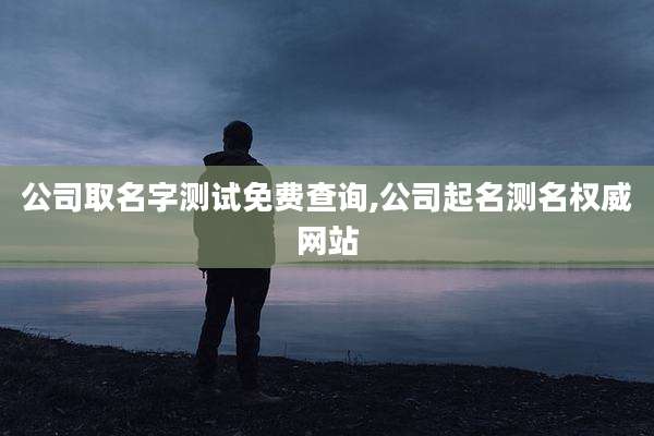 公司取名字测试免费查询,公司起名测名权威网站