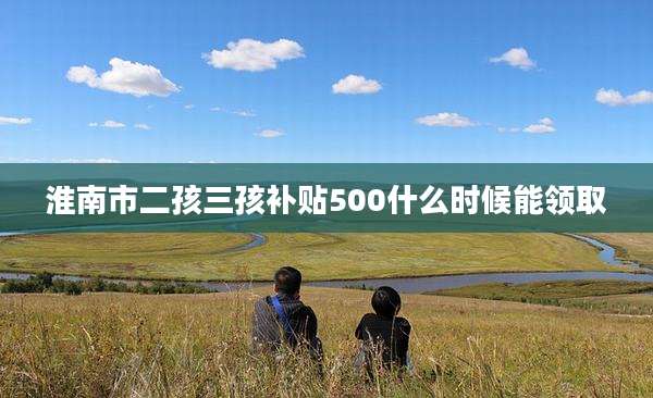 淮南市二孩三孩补贴500什么时候能领取