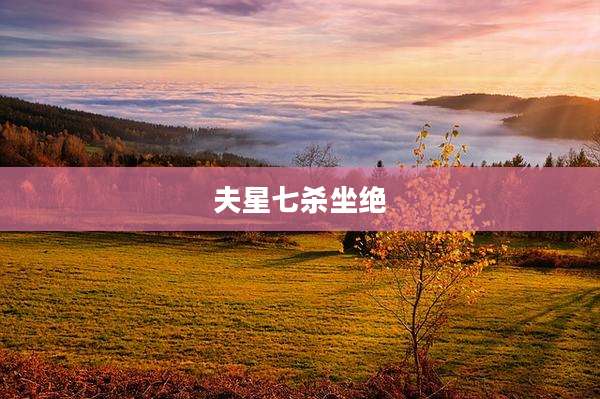 夫星七杀坐绝