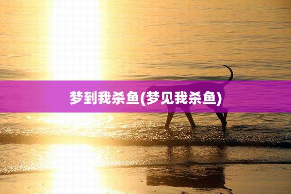梦到我杀鱼(梦见我杀鱼)
